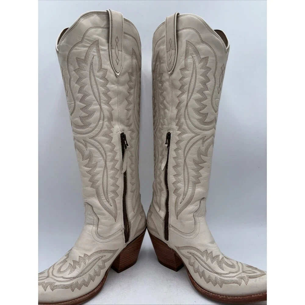 ARIAT Womens Casanova Embroidered Snip Toe Zippered Boots Knee High Size 9 B - Picture 5 of 7